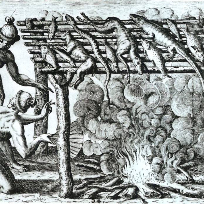 De Bry’s 1591 engraving based on Staden, Thevet, or both.
